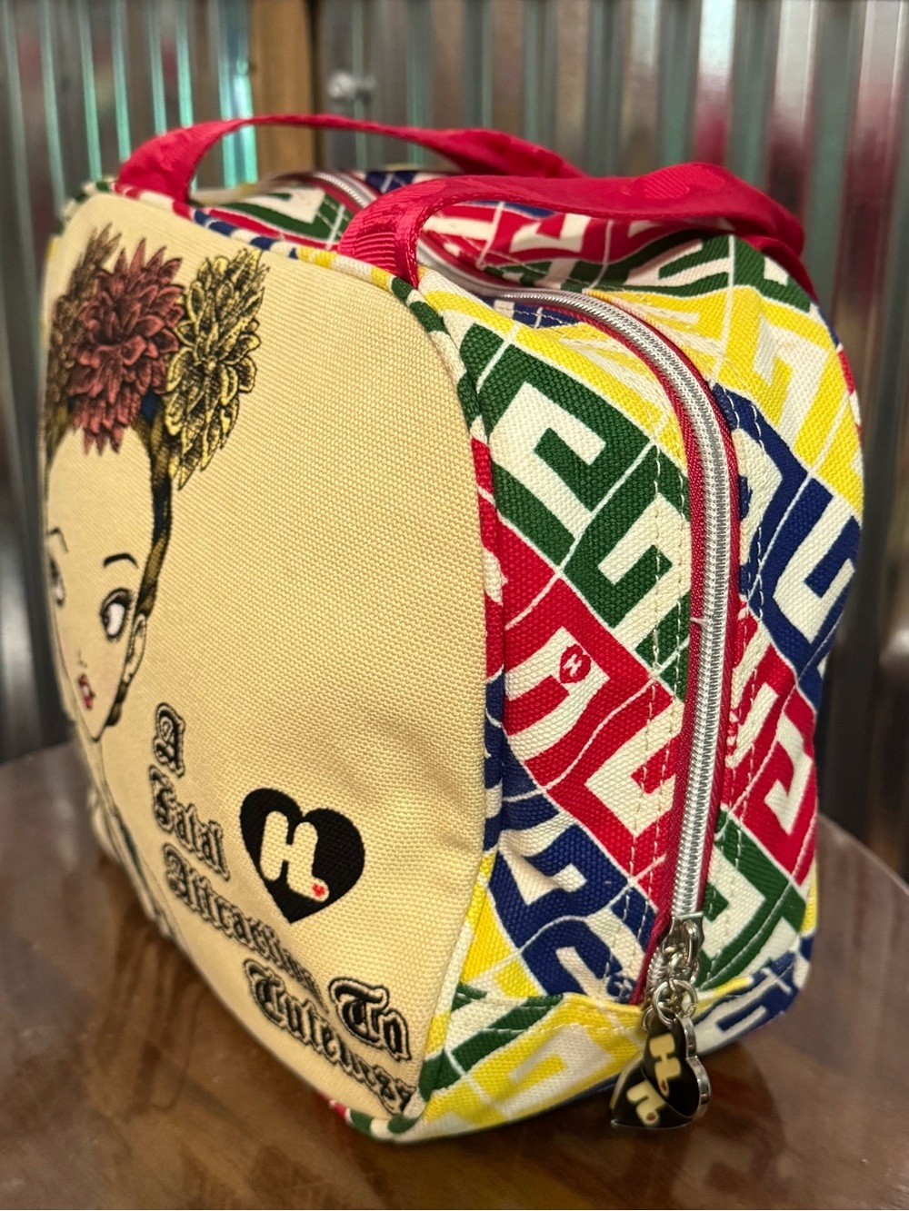 HARAJUKU LOVERS Bowler Bag Canvas “Attraction to Cuteness” Gwen Stefani - Picture 6 of 15